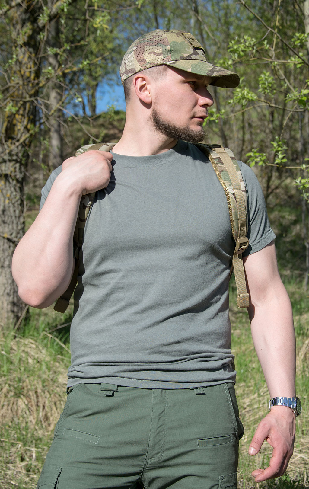 Футболка полевая Mil-Tec хлопок foliage