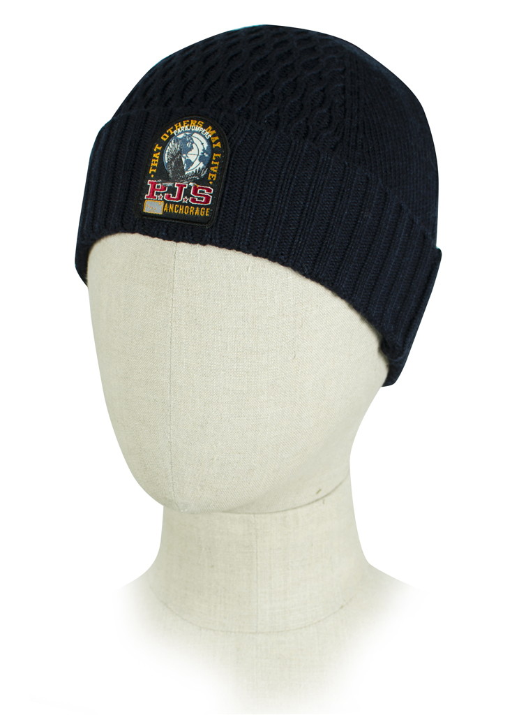 Шапка вязаная PARAJUMPERS WAFFLE HAT navy melange 