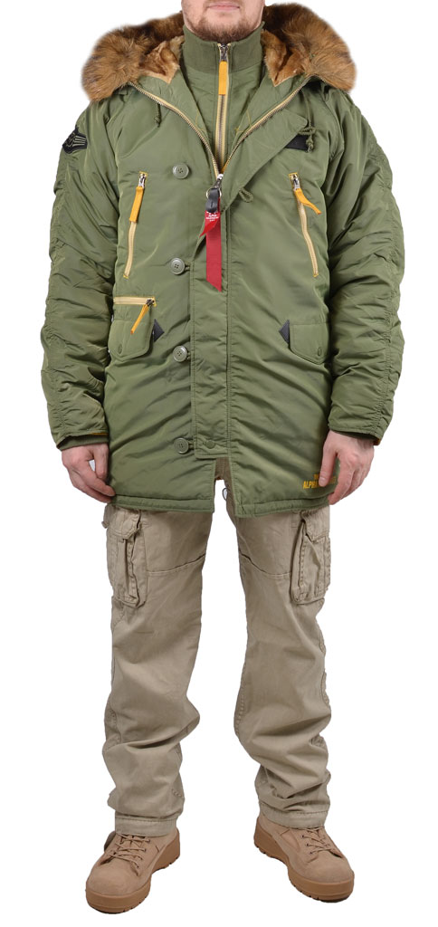 Аляска ALPHA INDUSTRIES INCLEMENT N-3B sage green 