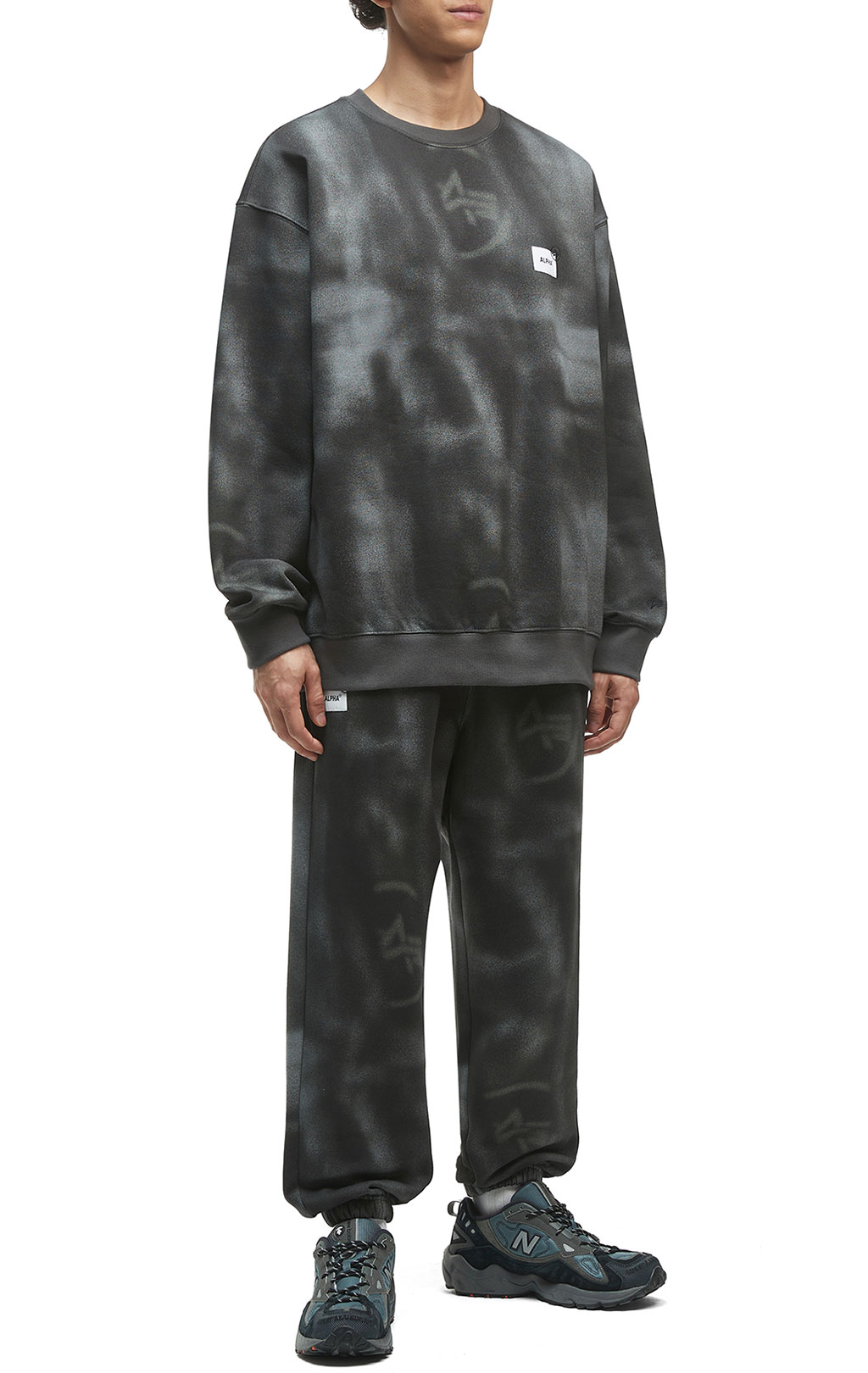 Брюки спортивные джоггеры ALPHA INDUSTRIES UNFRM WASHED SWEATPANTS FW 25/26 gray M001153 