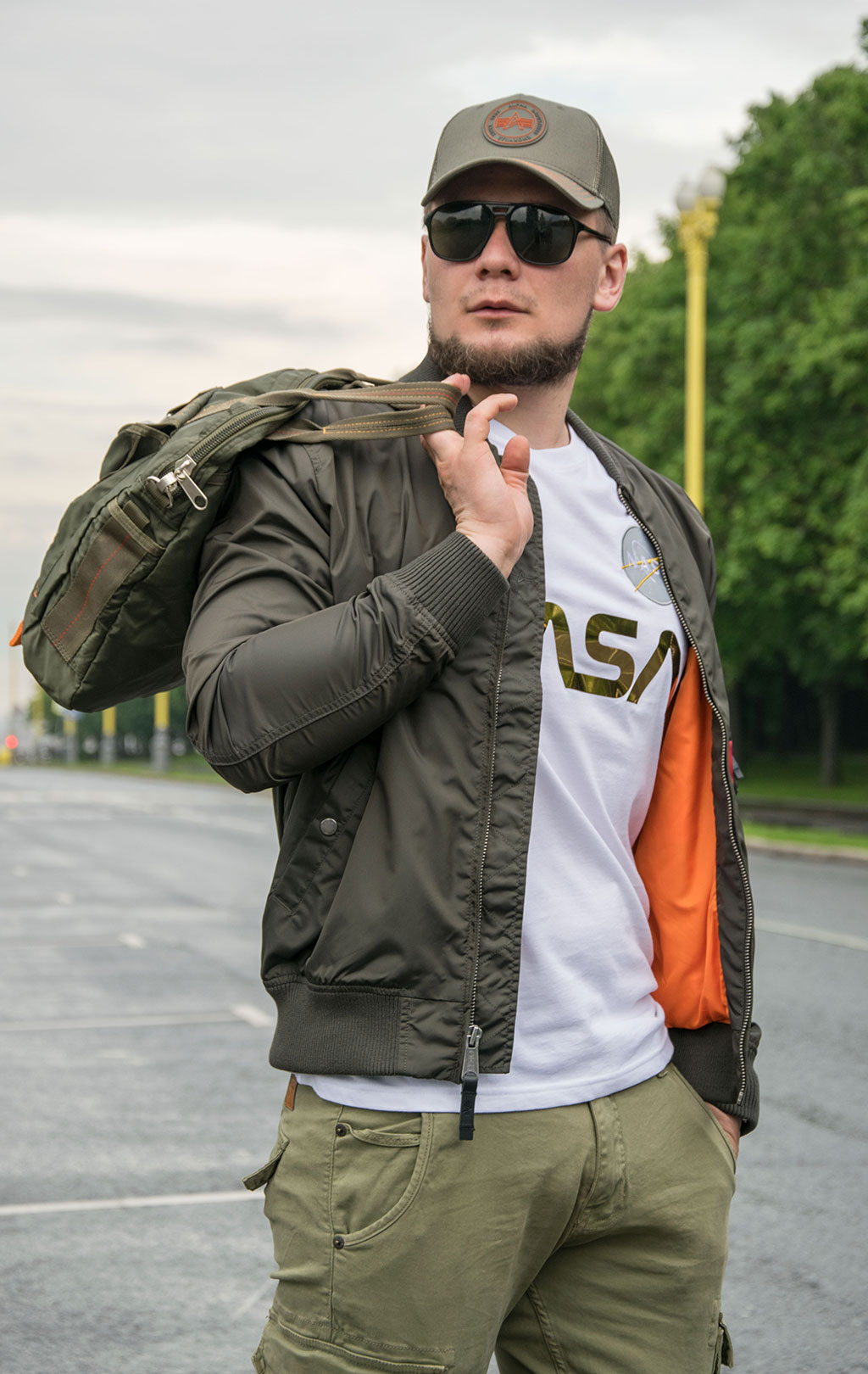 Ветровка-бомбер ALPHA INDUSTRIES TT big size MA-1 rep. grey 