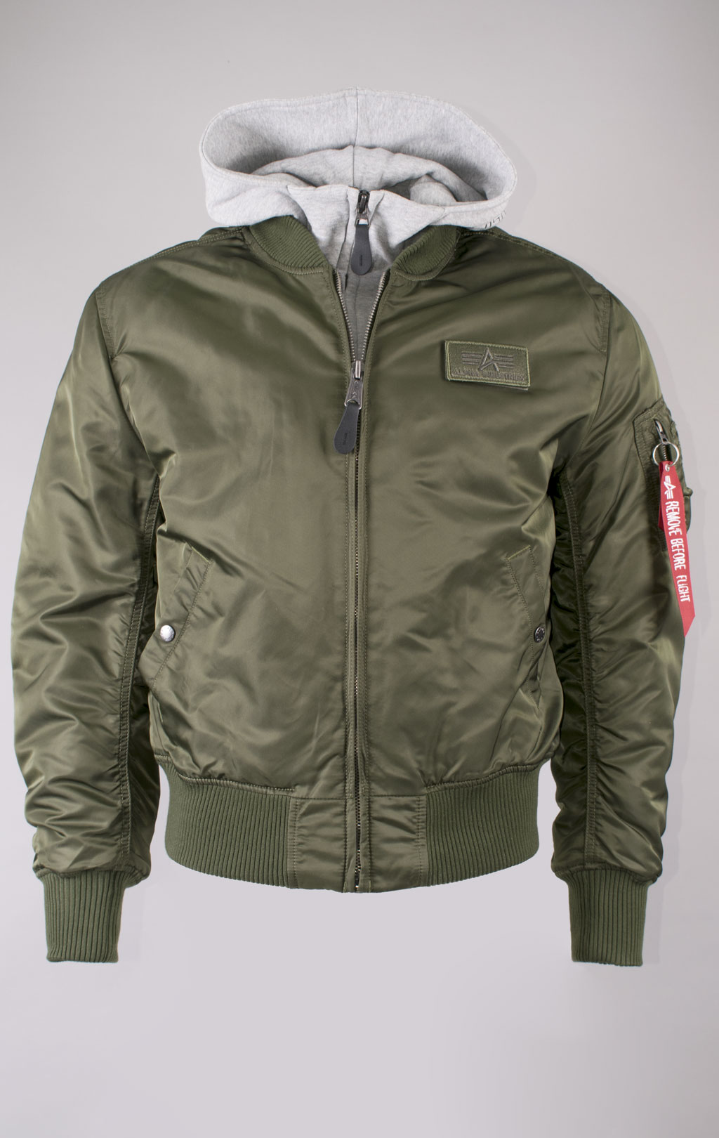 Куртка-бомбер лётная ALPHA INDUSTRIES D-Tec MA-1 dark green 