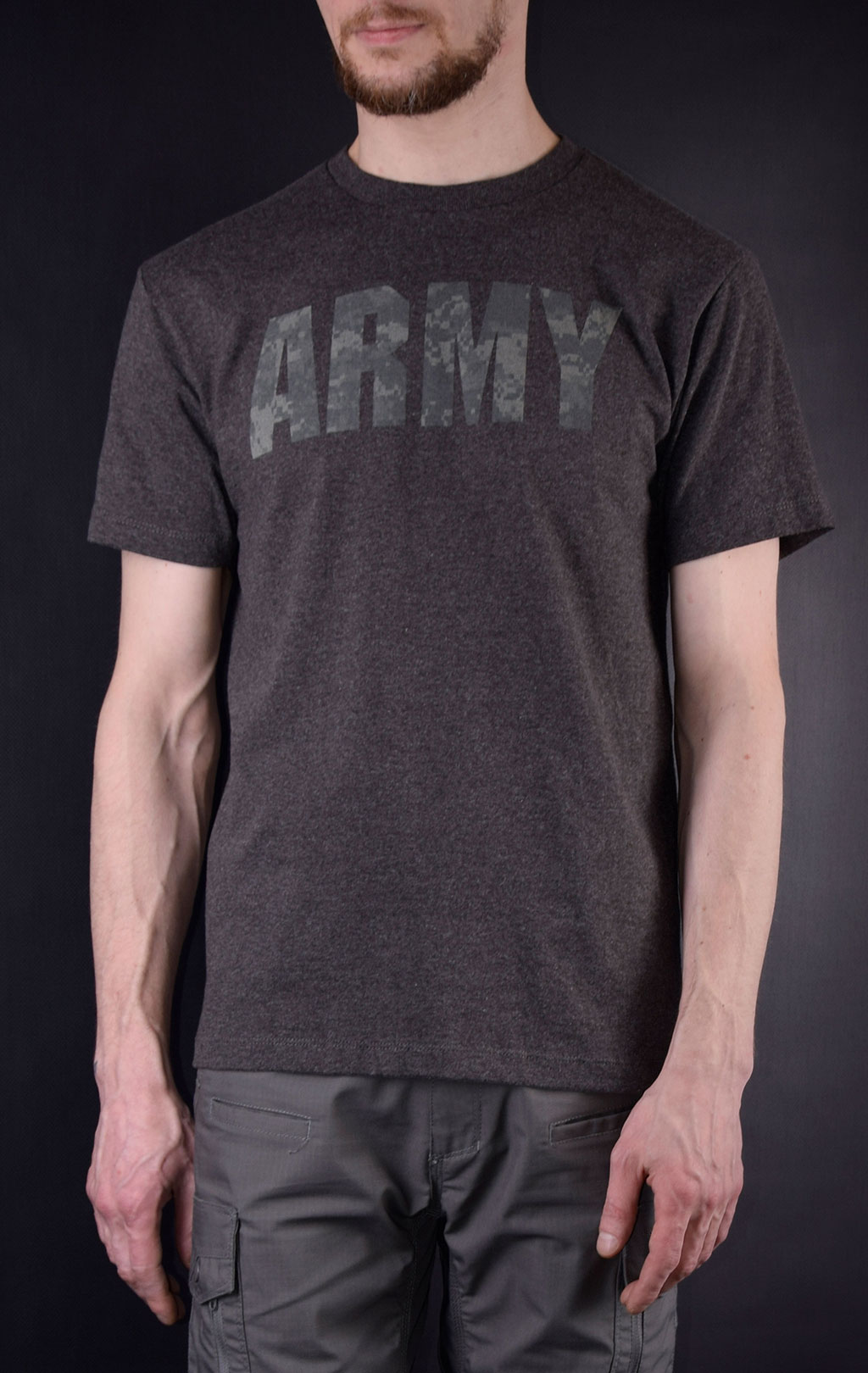 Футболка спортивная ARMY хлопок/полиэстр acu print dark grey США