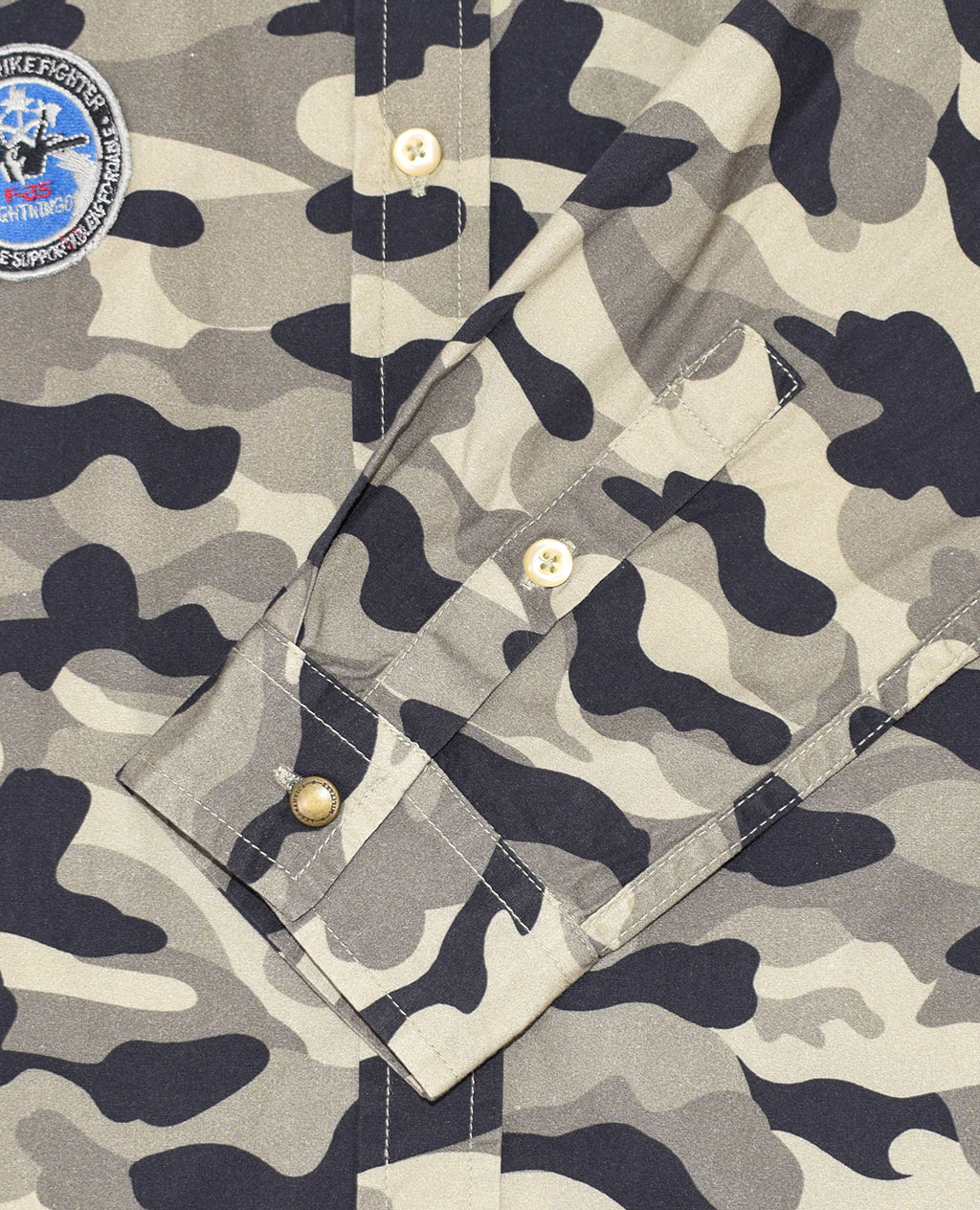 Женская рубашка AERONAUTICA MILITARE SS 20/IN camouflage verde militare (CA 1152) 