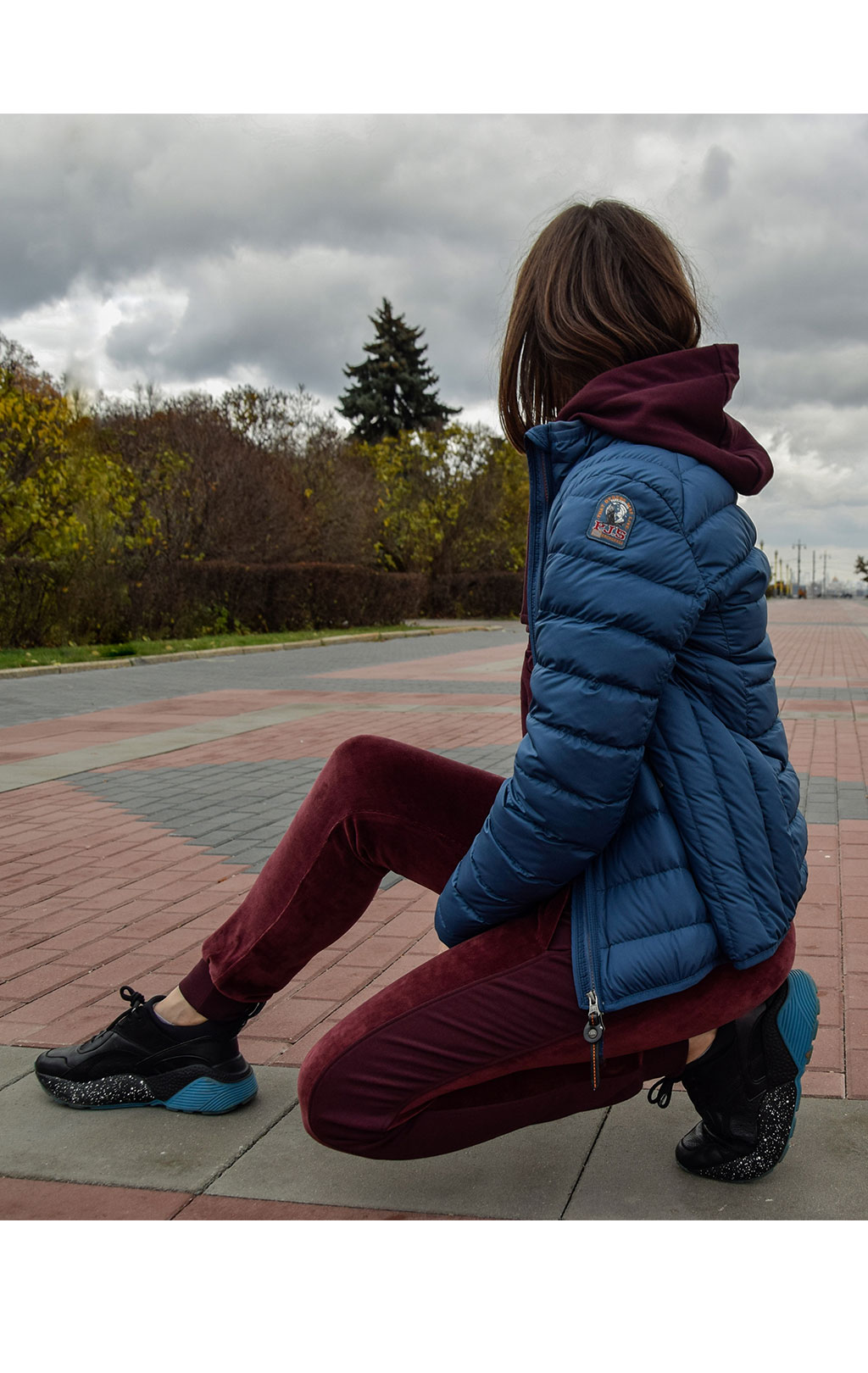 Женская куртка-пуховик лёгкая PARAJUMPERS GEENA dark indigo 