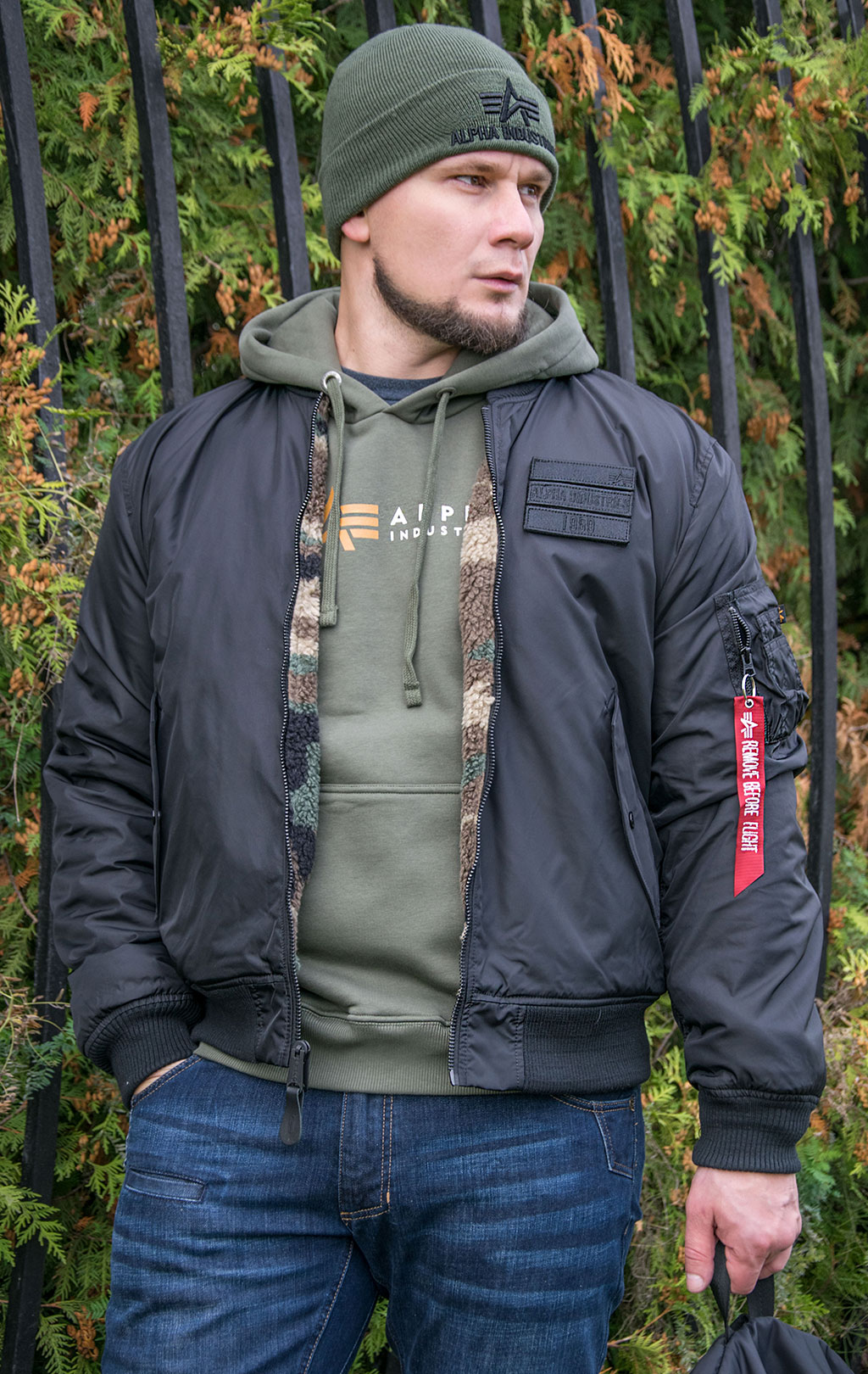 Куртка-бомбер лётная ALPHA INDUSTRIES FLC REV MA-1 black 