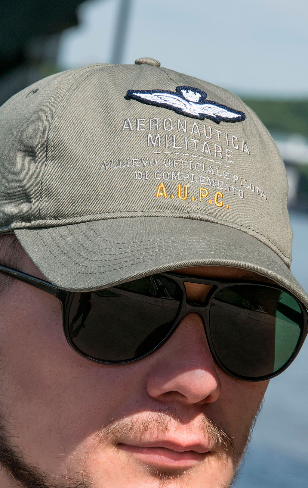 Бейсболка AERONAUTICA MILITARE SS 20/CN verde militare (HA 1039) 