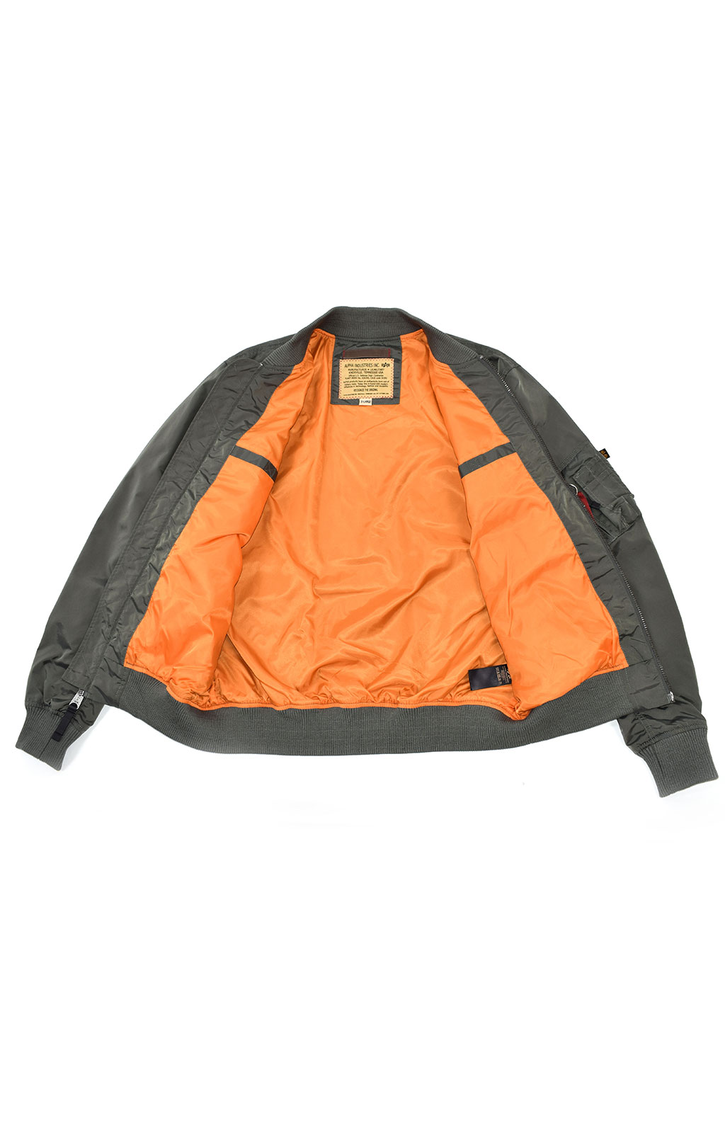 Ветровка-бомбер ALPHA INDUSTRIES TT big size MA-1 vintage green 