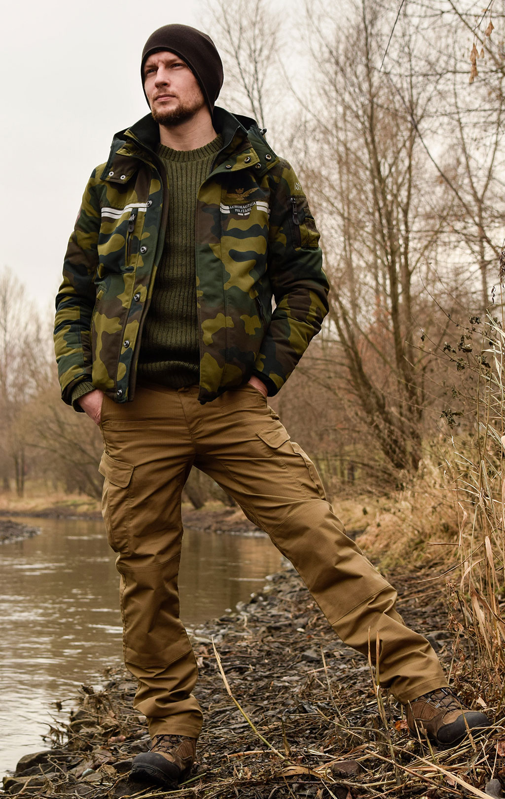 Куртка AERONAUTICA MILITARE FW 19/20 camouflage verde (AB 1798) 