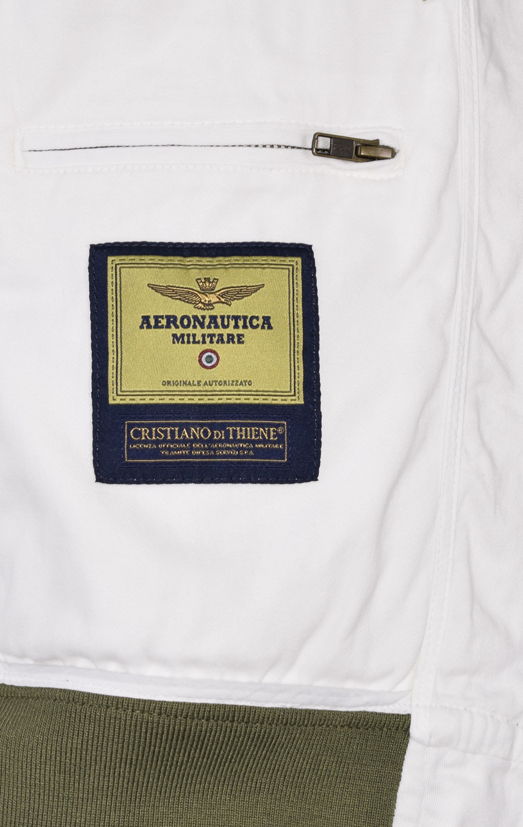 Женская ветровка-бомбер AERONAUTICA MILITARE SS 23/IN bianco ottico (AB 2059) 