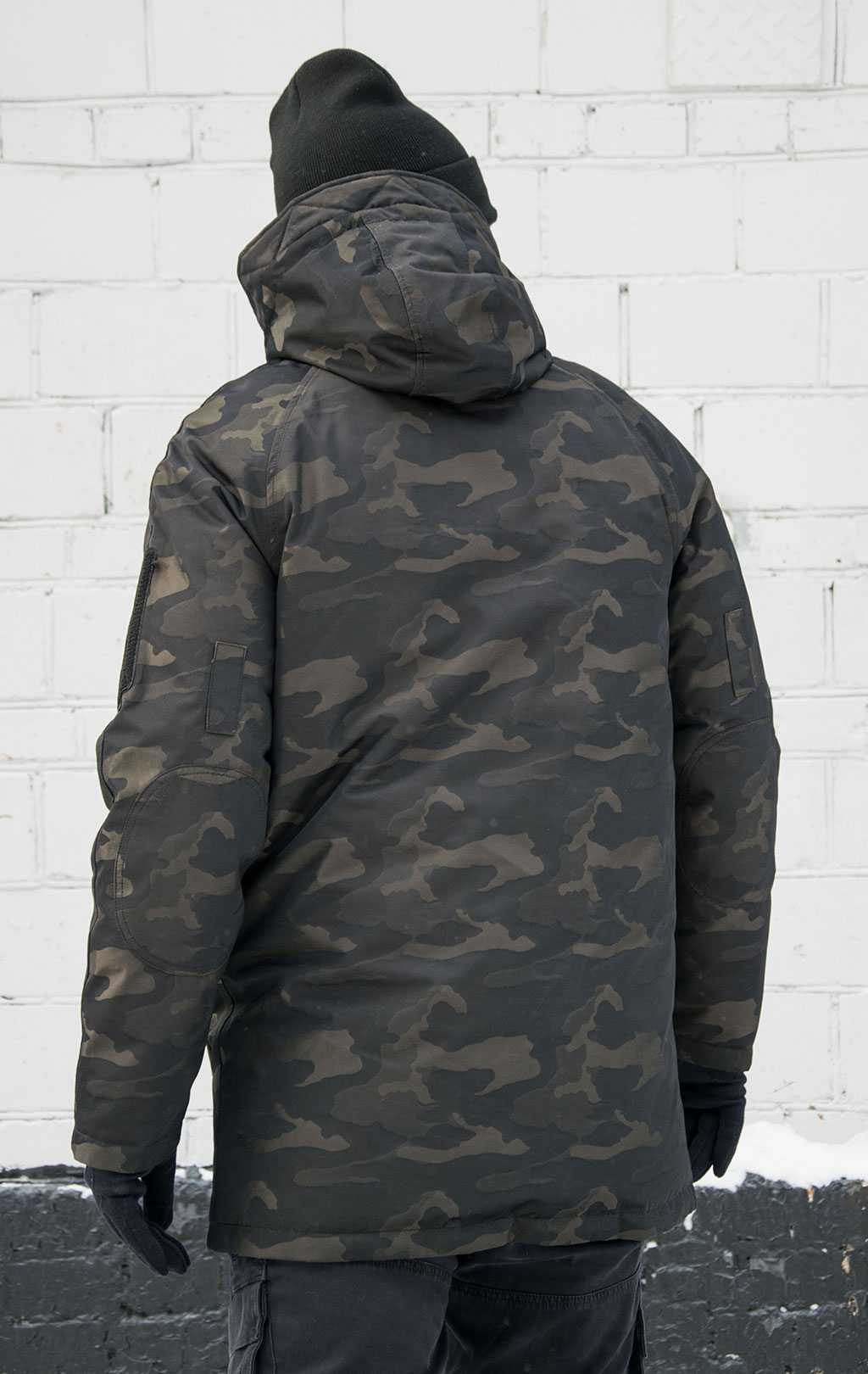 Аляска-пуховик ALPHA INDUSTRIES JACQUARD DOWN N-3B camo black 