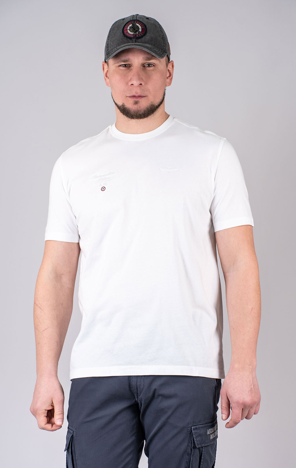 Футболка AERONAUTICA MILITARE SS 25 m/TR milk white (TS 2392) 