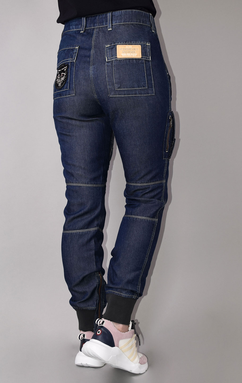 Женские брюки-карго AERONAUTICA MILITARE SS 21/AL jeans medio (PA 1447) 