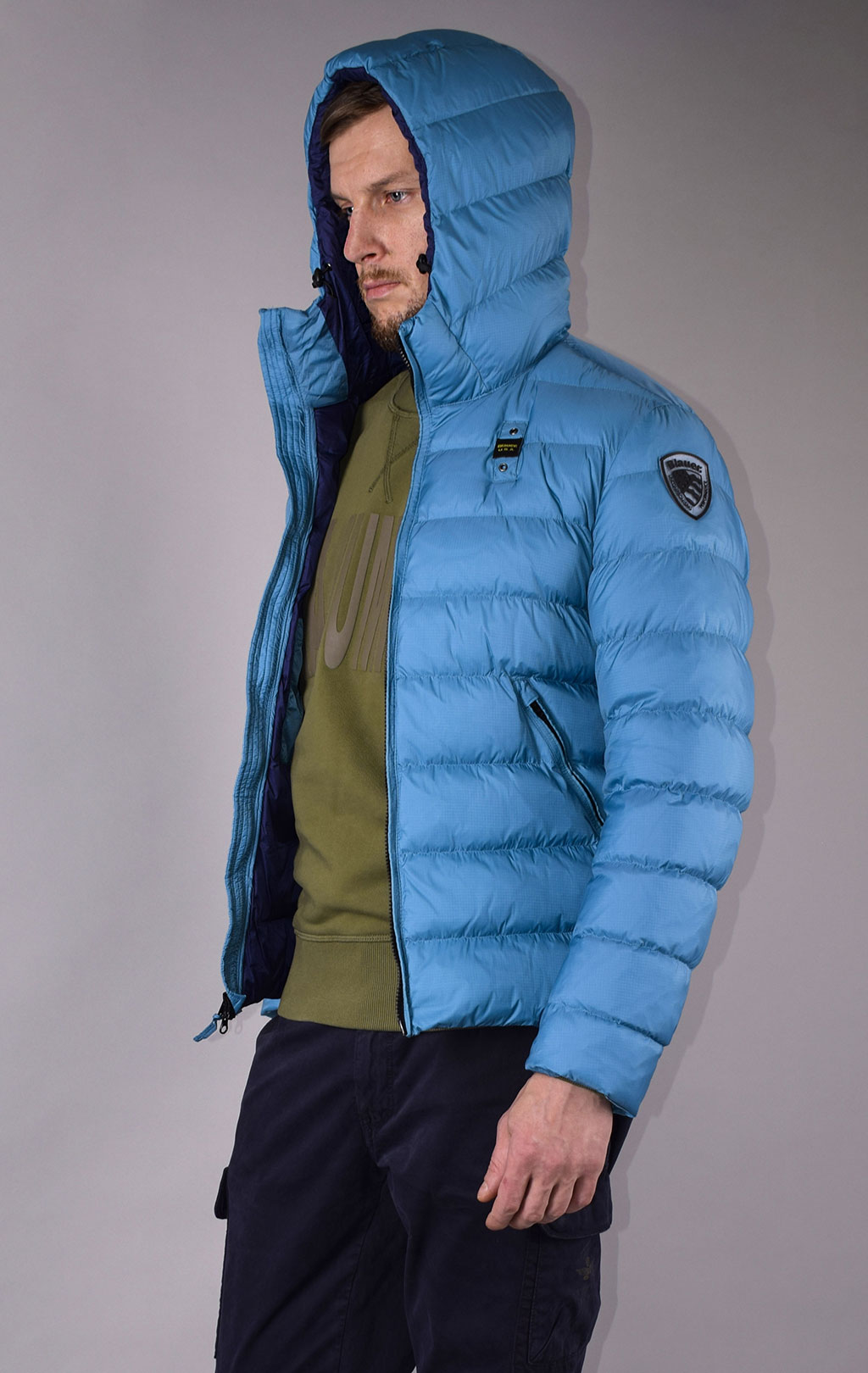Куртка-пуховик лёгкая BLAUER SHORT JACKET FW 19/20 light blue (005486) 