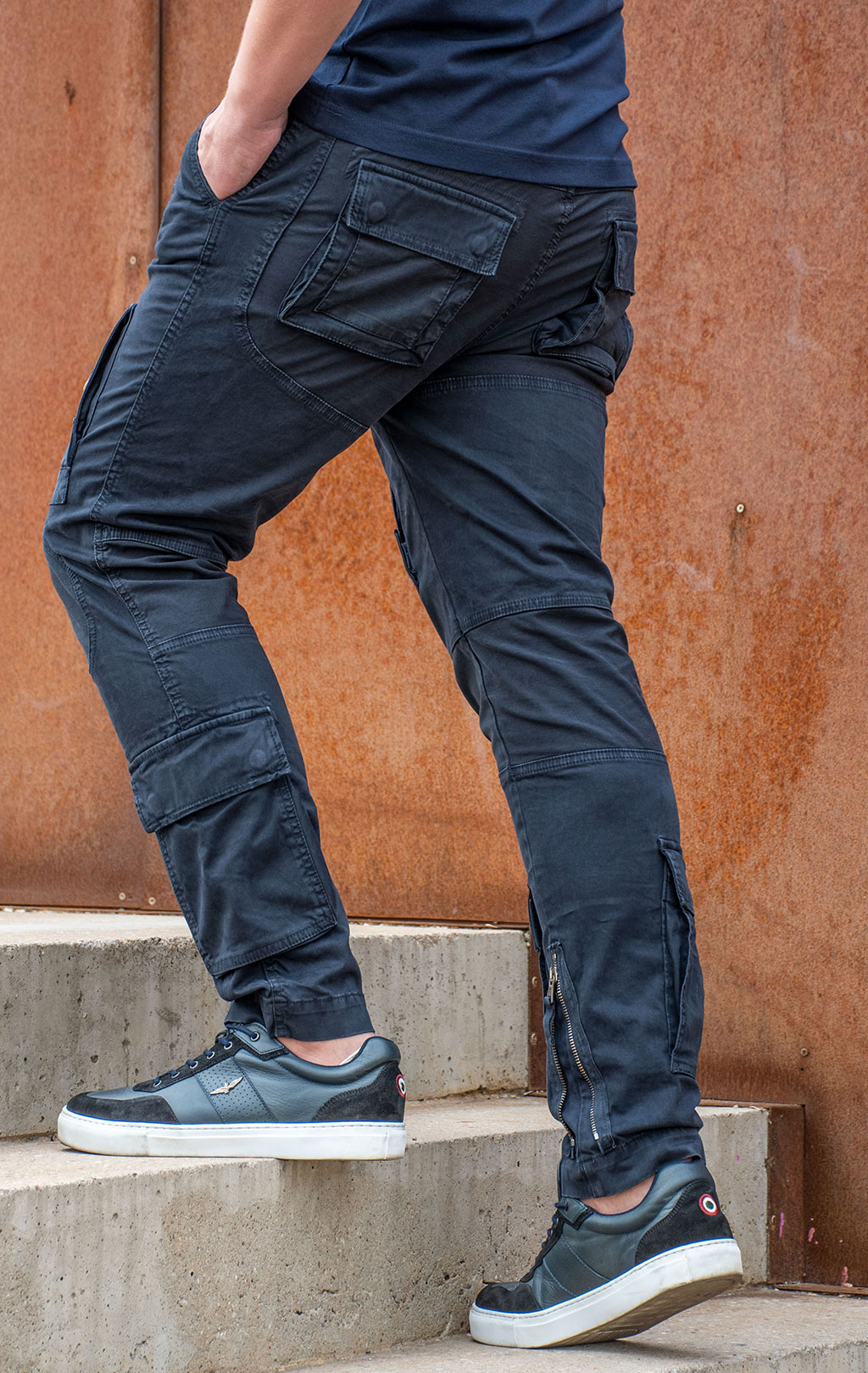 Брюки-карго AERONAUTICA MILITARE ANTI-G плотные FW 24/25/AL dark blue (PA 1557) 