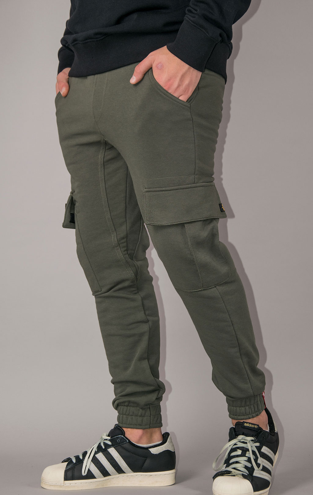 Брюки спортивные джоггеры ALPHA INDUSTRIES TERRY JOGGER dark olive 