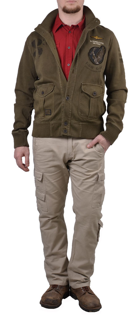 Толстовка AERONAUTICA MILITARE verde militare (AF 146) 