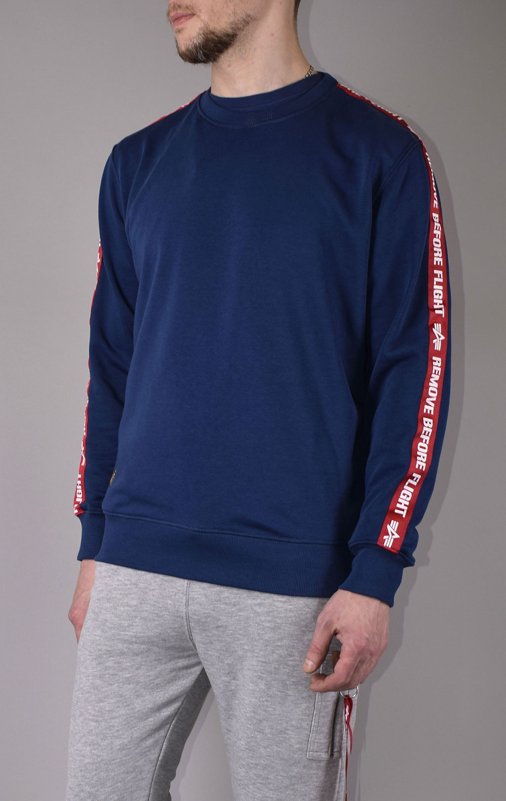 Свитшот ALPHA INDUSTRIES RBF TAPE SWEATER new navy 