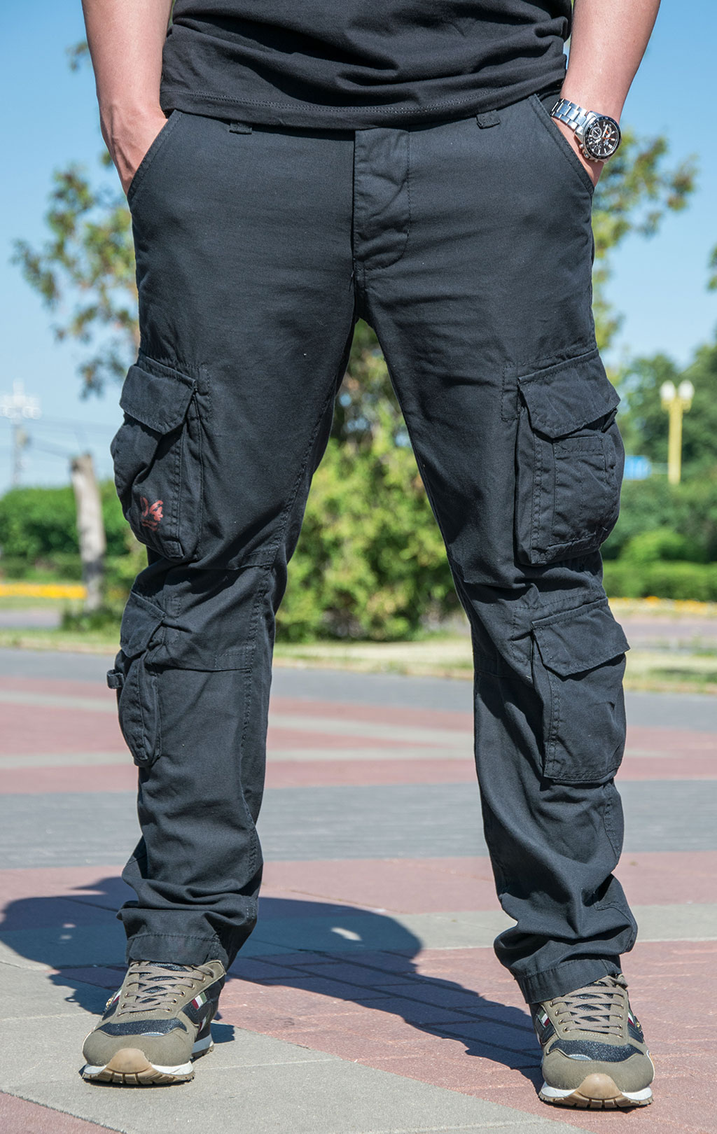 Брюки-карго Surplus AIRBORNE SLIMMY black 