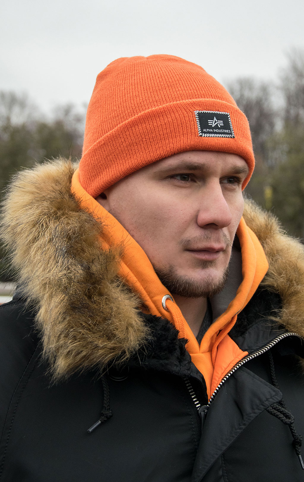 Шапка ALPHA INDUSTRIES X-FIT BEANIE flame orange 