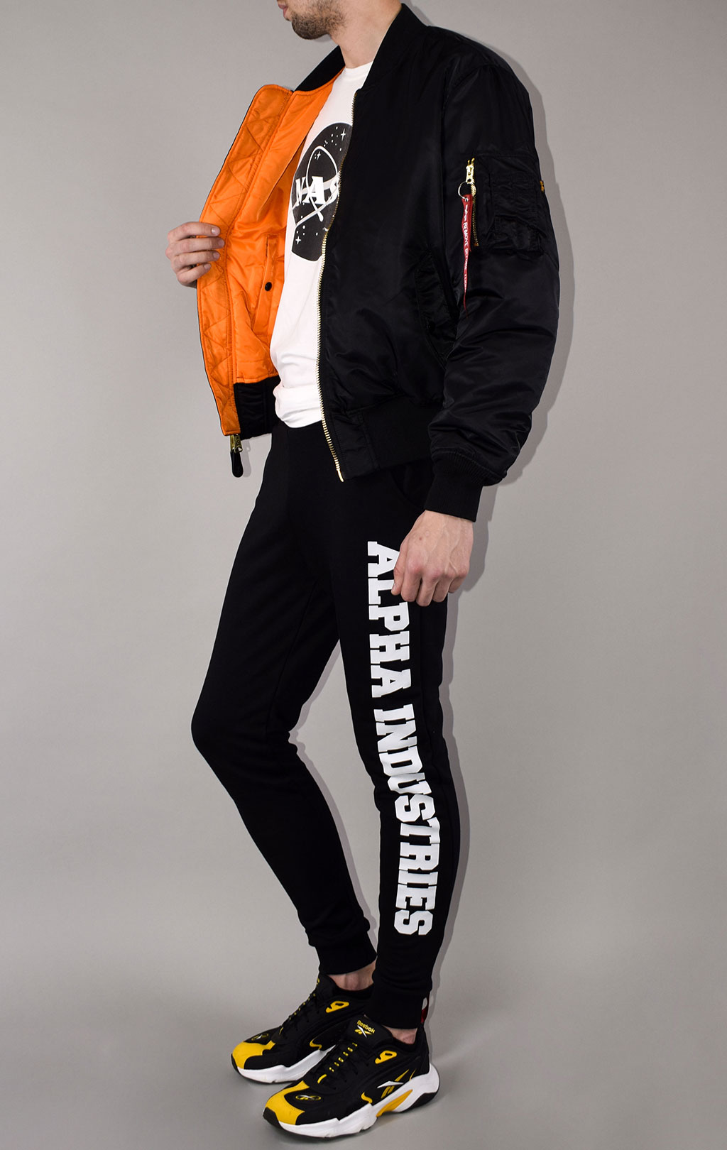 Бомбер ALPHA INDUSTRIES big size MA-1 black 