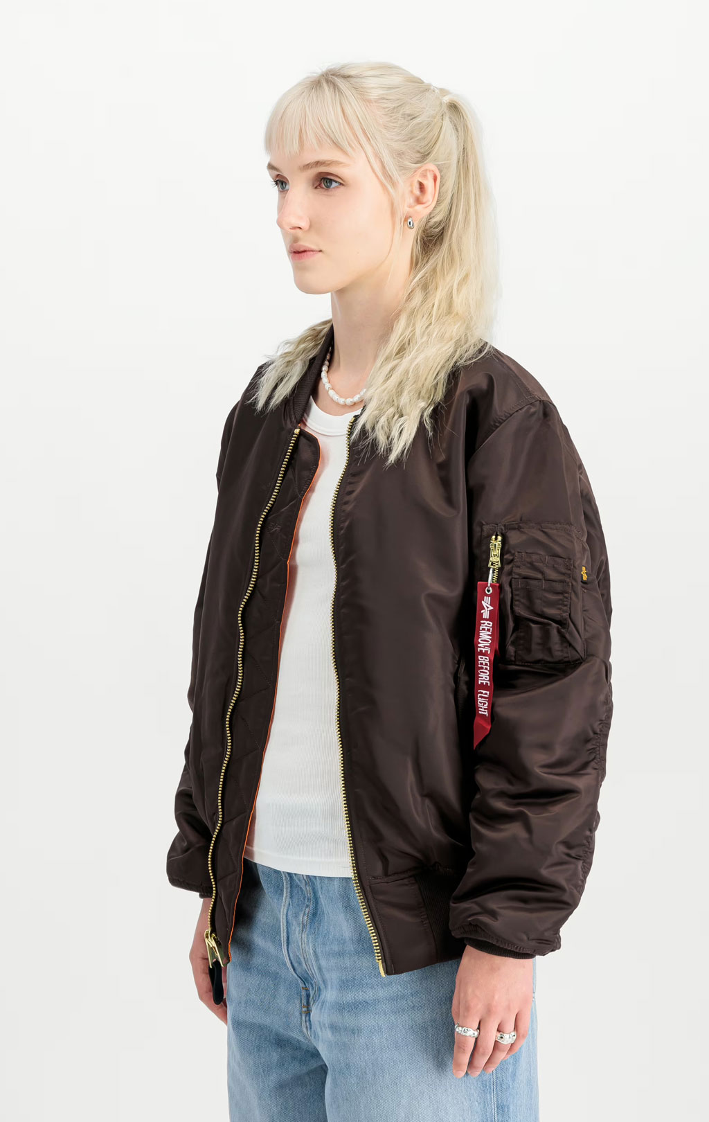 Бомбер ALPHA INDUSTRIES MA-1 HERITAGE hunter brown 