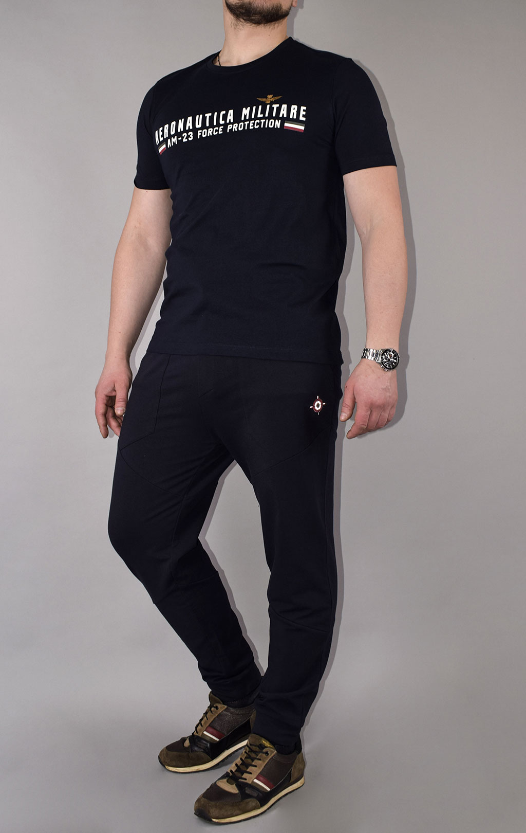 Футболка AERONAUTICA MILITARE big size SS 21/TR blue black (TS 1850) 