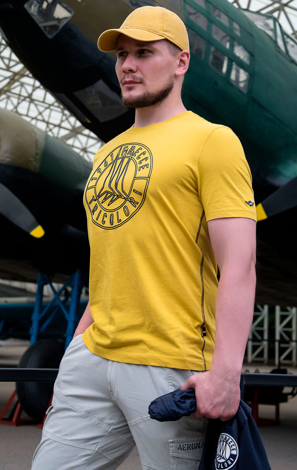 Футболка AERONAUTICA MILITARE SS 20 giallo (TS 1697) 