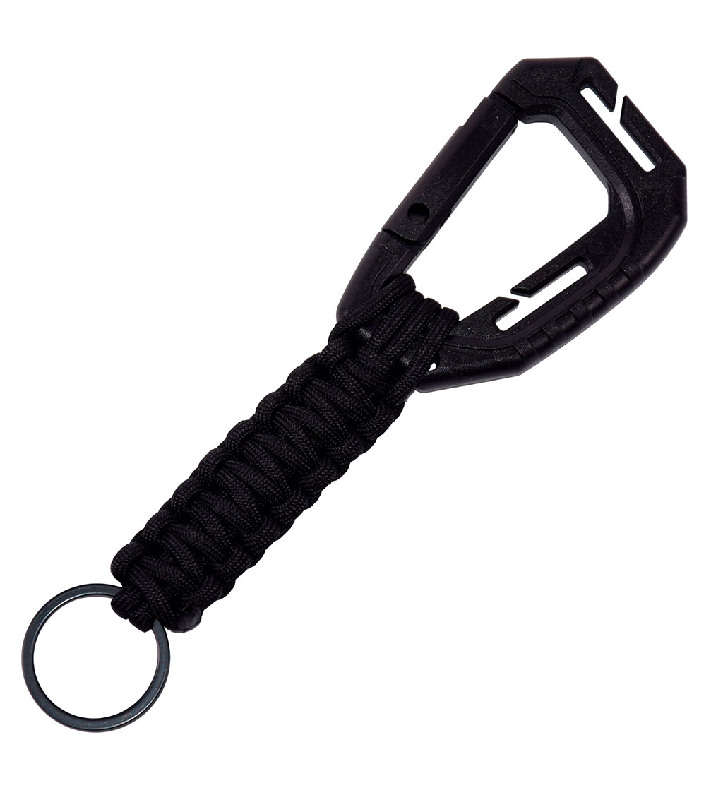 Держатель для ключей Mil-Tec PARACORD с карабином black 