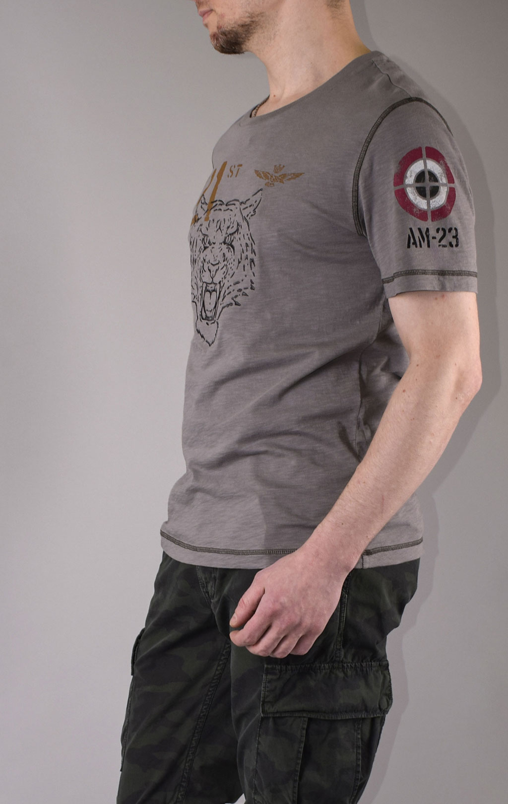 Футболка AERONAUTICA MILITARE SS 20/IN grigio topo (TS 1729) 