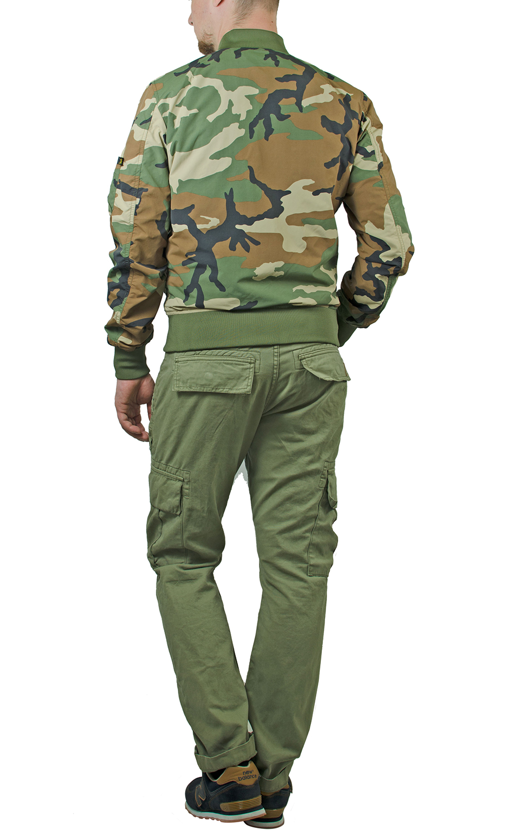 Ветровка ALPHA INDUSTRIES L-2B DRAGONFLY BLOOD CHIT light camo woodland 