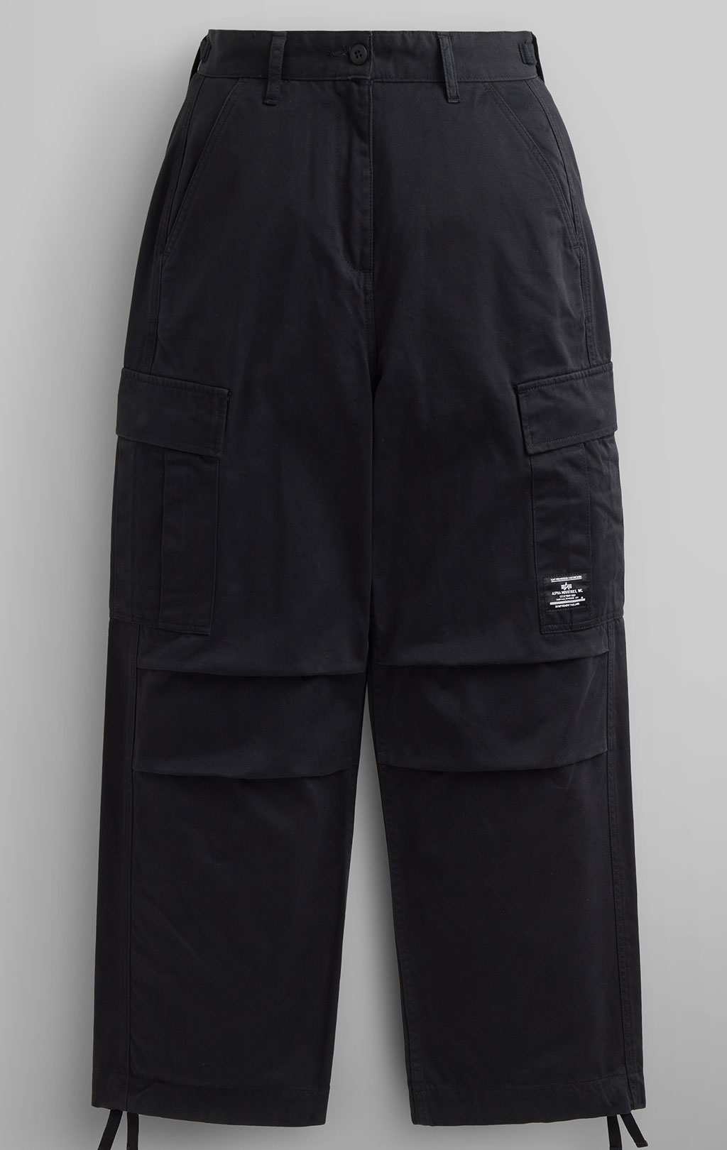 Женские брюки-карго парашюты ALPHA INDUSTRIES M-65 PANT плотные SS 24 m black 