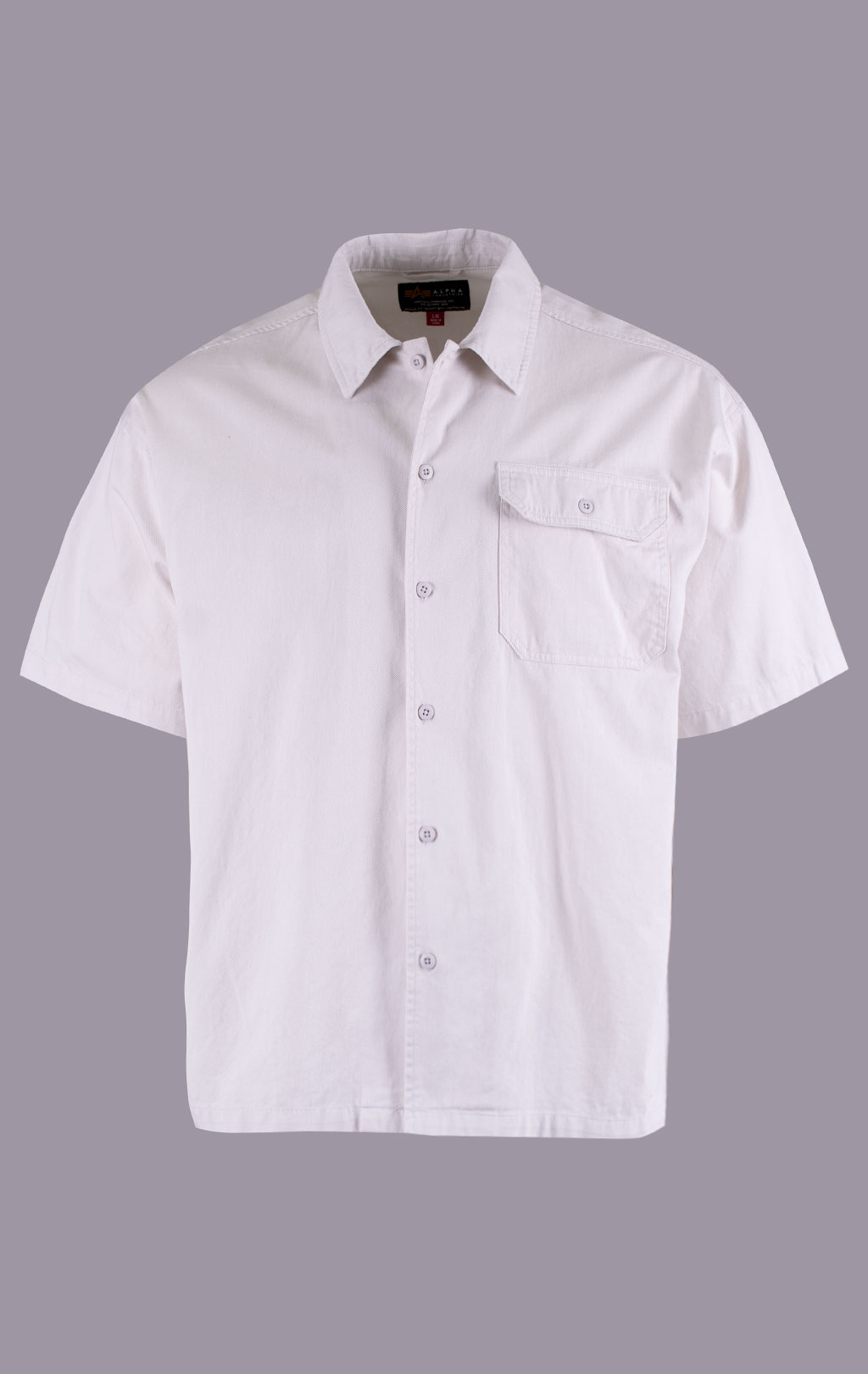 Рубашка ALPHA INDUSTRIES RELAXED ONE POCKET SHIRT SS 26 dune white 
