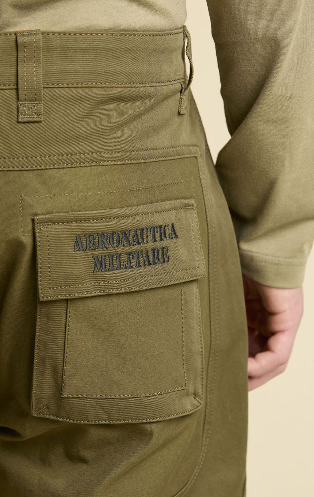Брюки-карго AERONAUTICA MILITARE ANTI-G плотные FW 25/26/AL dark olive (PA 1696) 
