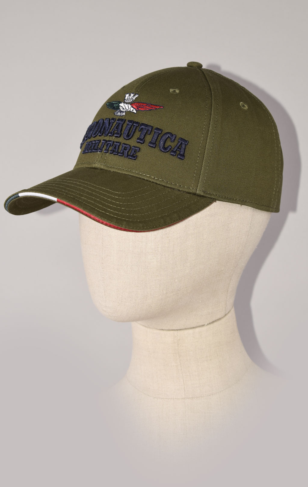 Бейсболка AERONAUTICA MILITARE SS 23/CN verde militare (HA 1136) 