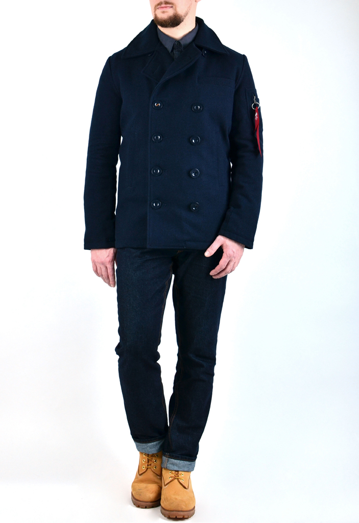 Бушлат морской ALPHA INDUSTRIES PEACOAT VF navy 