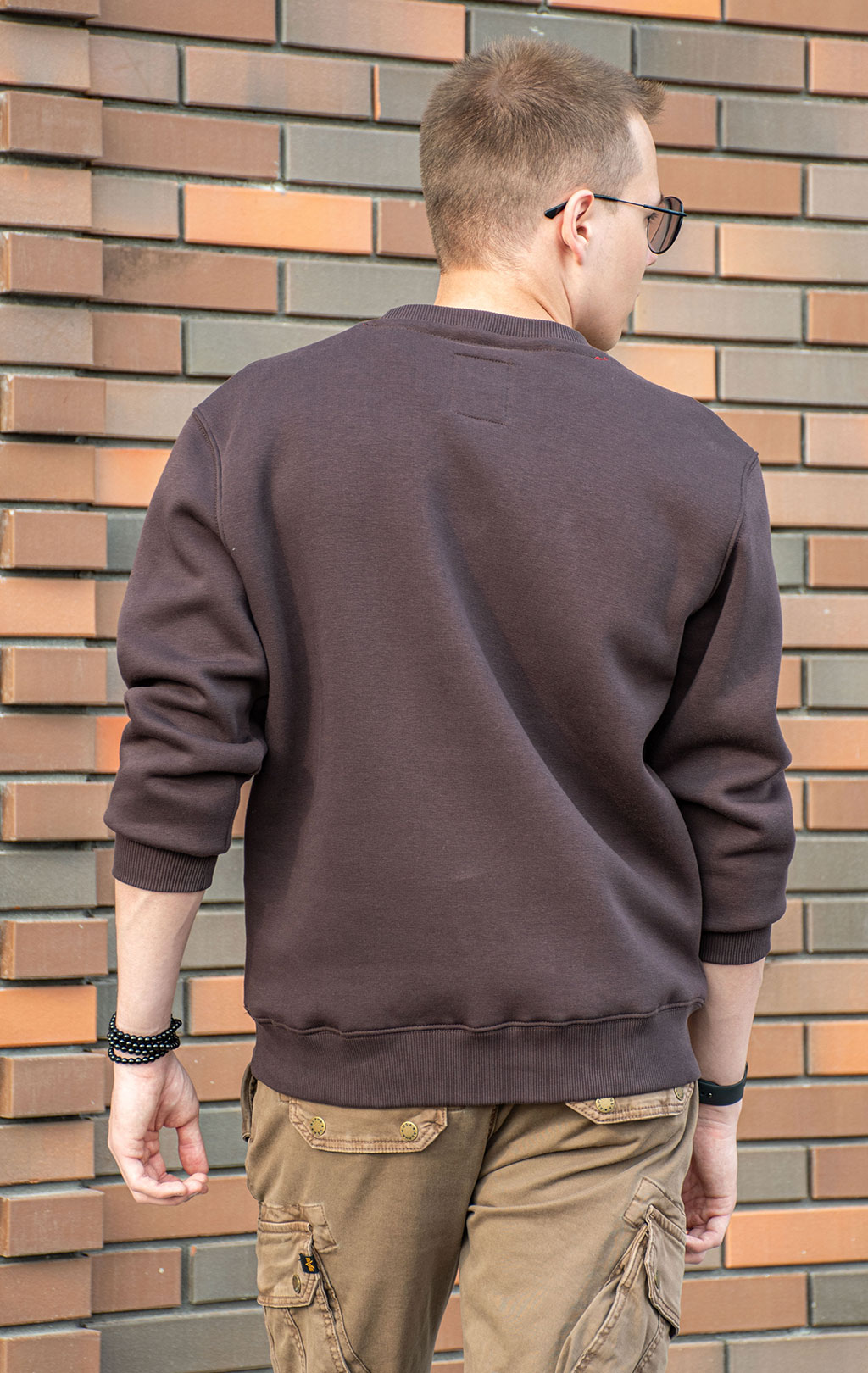 Свитшот ALPHA INDUSTRIES BASIC SWEATER SMALL LOGO hunter brown 