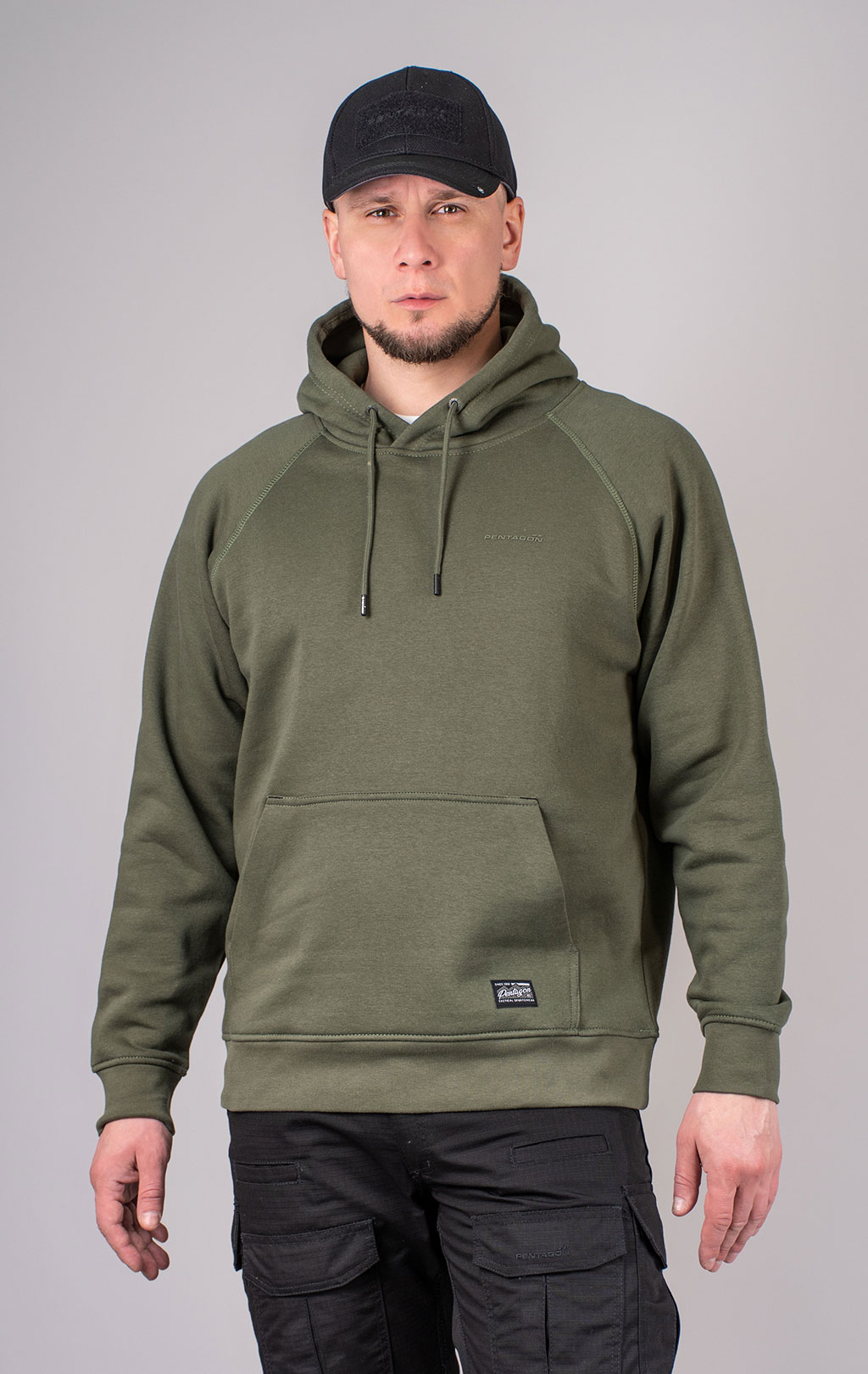 Толстовка тактическая Pentagon PHAETON хлопок75%/полиэстер25% с капюшоном 06CG camo green 09021 