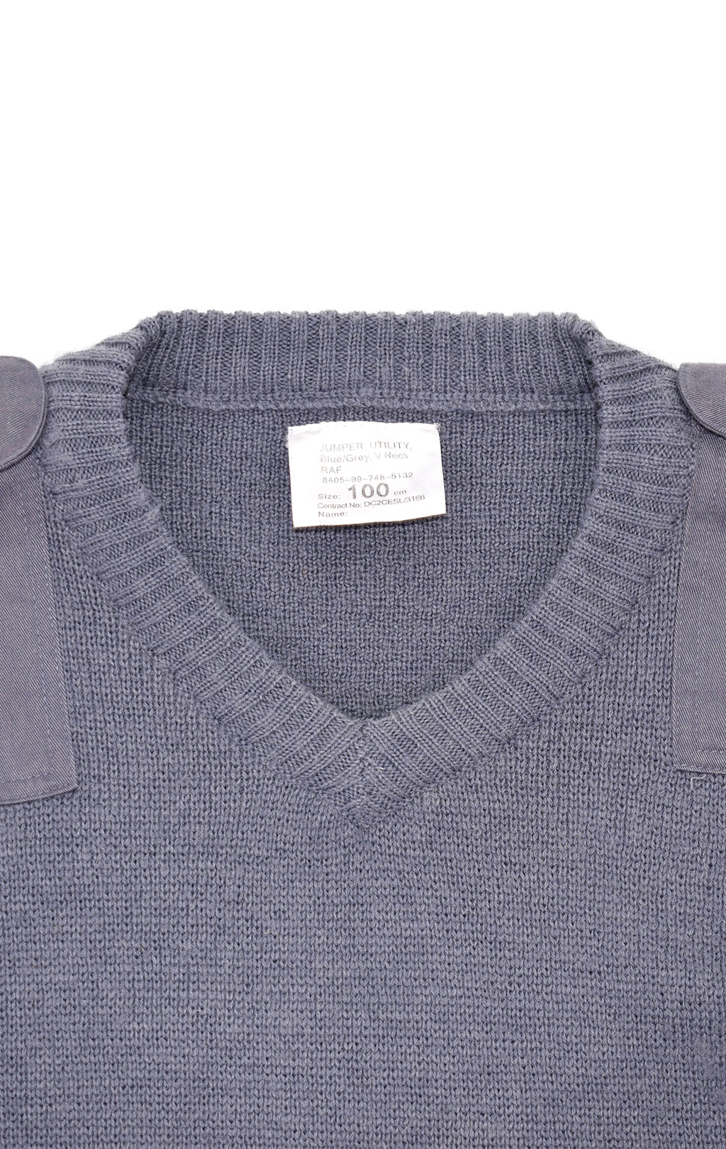 Свитер армейский RAF шерсть80%/нейлон20% V-neck grey blue б/у Англия