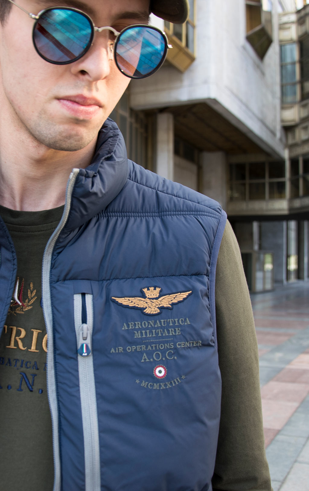 Жилет AERONAUTICA MILITARE FW 19/20 blue navy (AB 1685) 