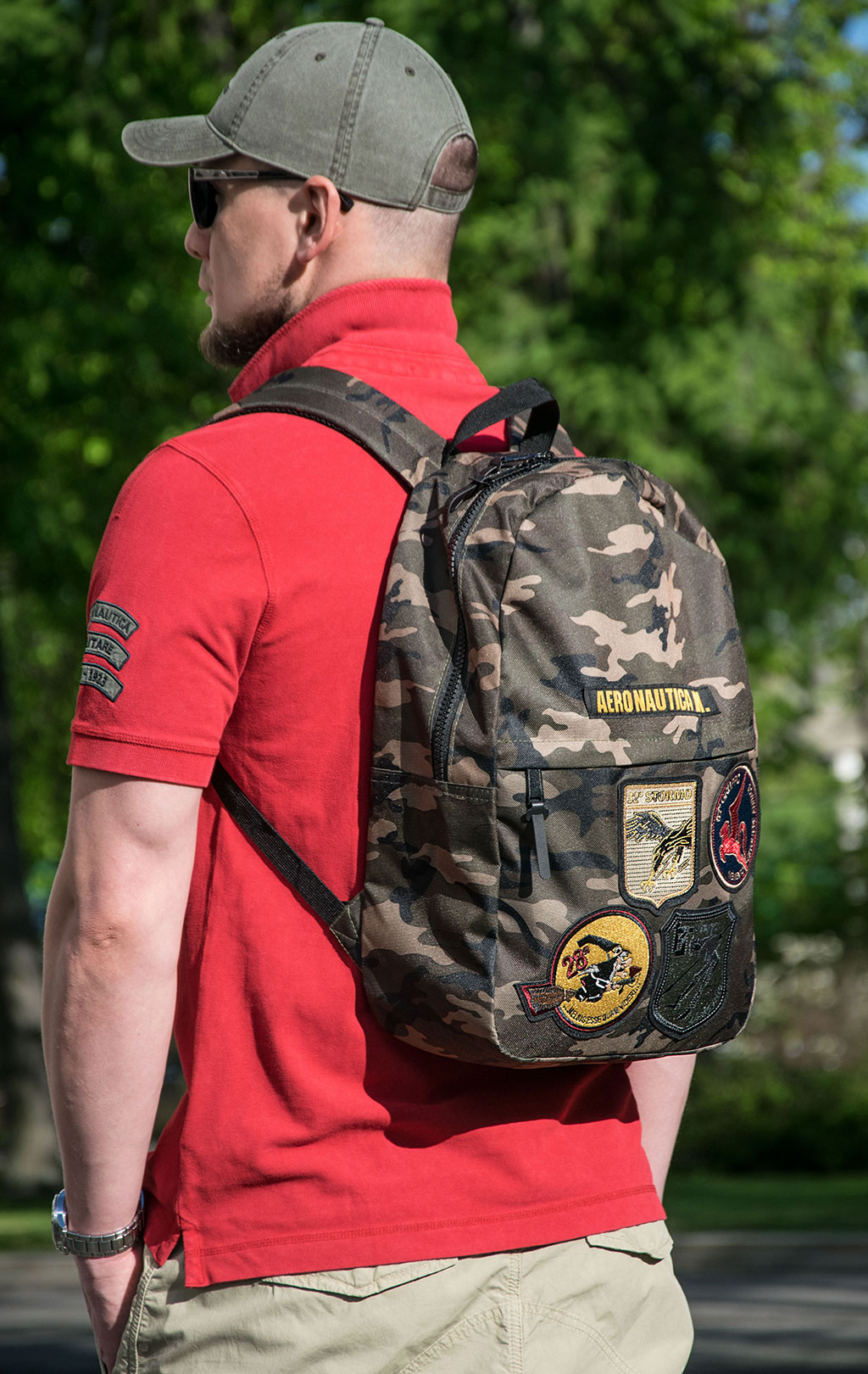 Рюкзак AERONAUTICA MILITARE PADDED BACK PACK FW 22/23/CN camouflage (BO 1087) 