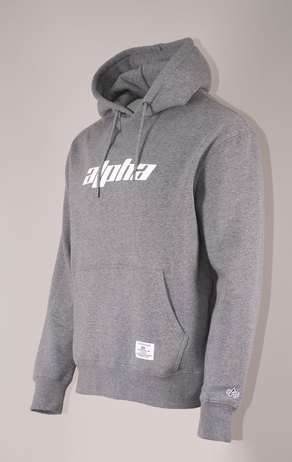 Толстовка ALPHA INDUSTRIES ALPHA LOGOS HOODIE FW 24/25 medium charcoal heather 