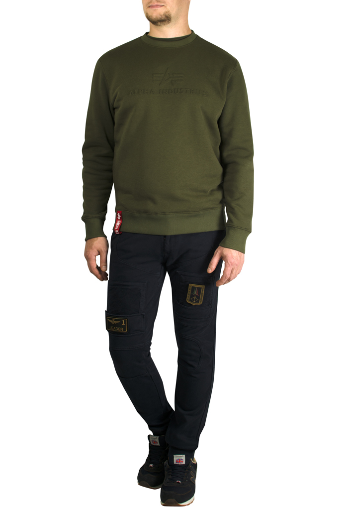 Свитшот ALPHA INDUSTRIES 3D dark green 