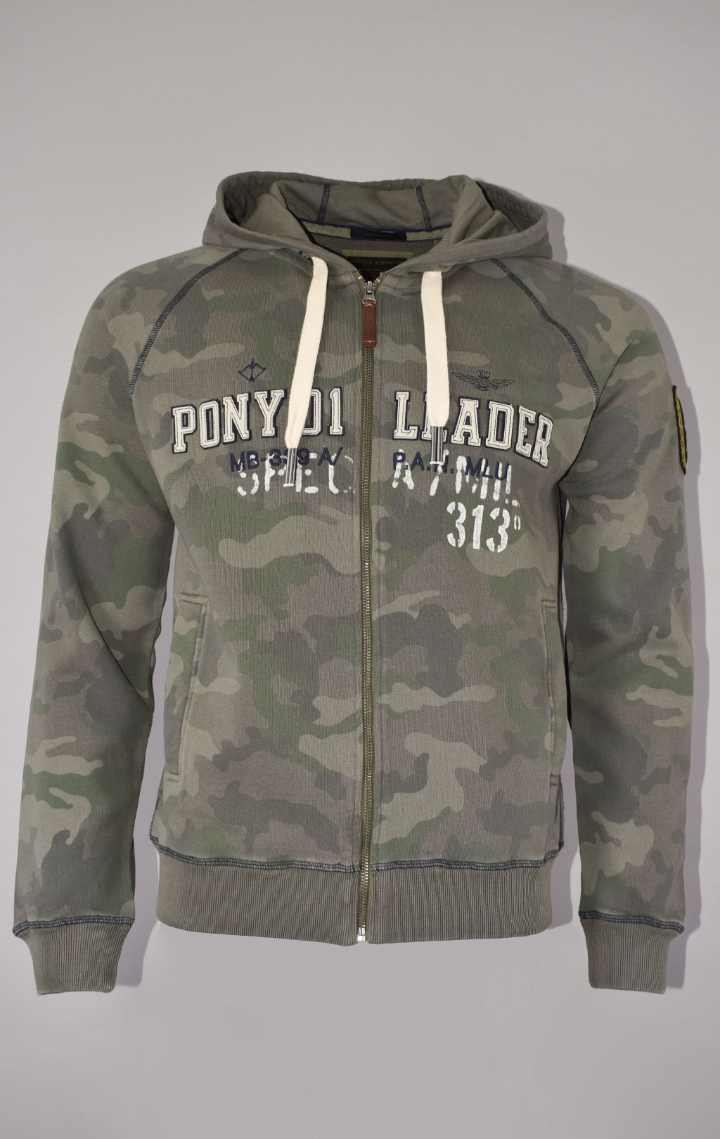 Толстовка с капюшоном AERONAUTICA MILITARE SS 23/IN camouflage pilot verde (FE 1757) 