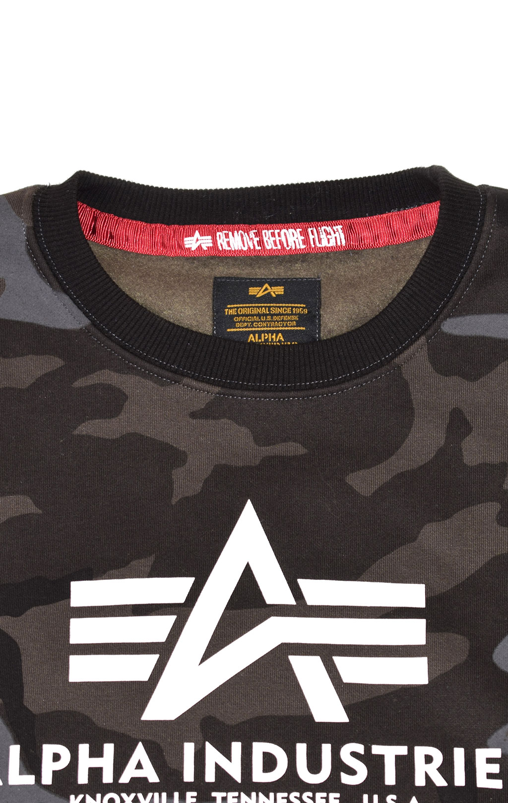 Свитшот ALPHA INDUSTRIES BASIC SWEATER black camo 