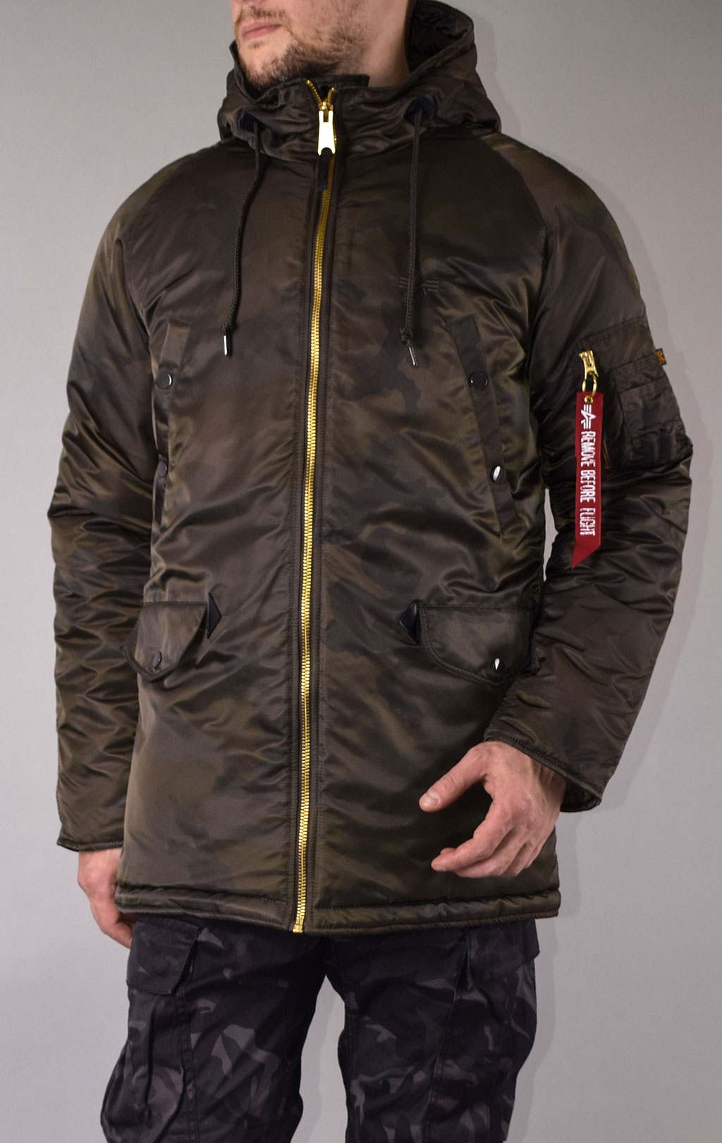 Аляска ALPHA INDUSTRIES PM N-3B dark olive camo 