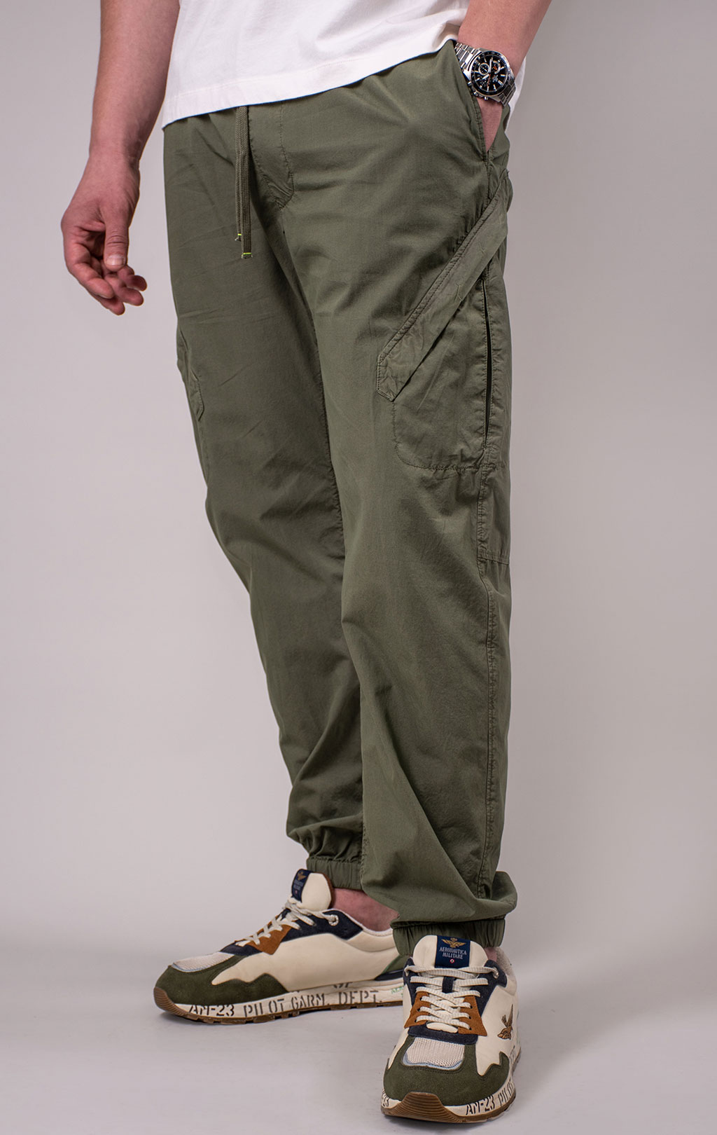 Брюки-карго лёгкие BLAUER SS 24 m olive (PO1237) 