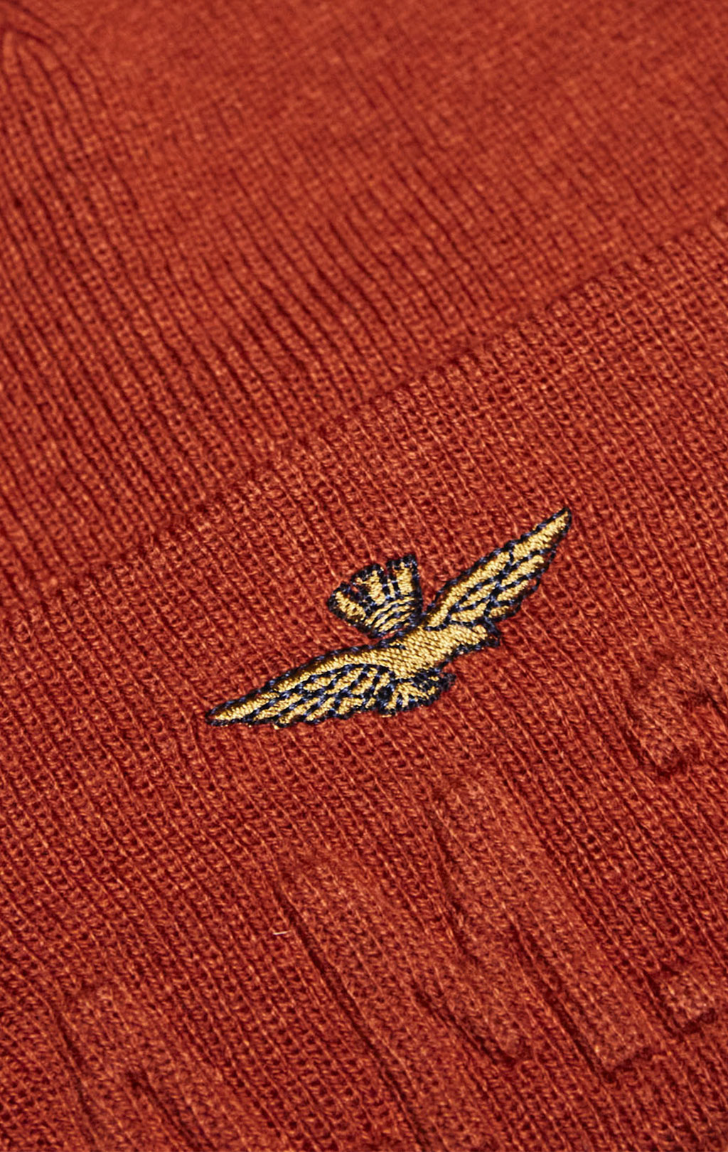 Шапка вязаная AERONAUTICA MILITARE FW 26/27/CN rusty orange (CU 0099) 