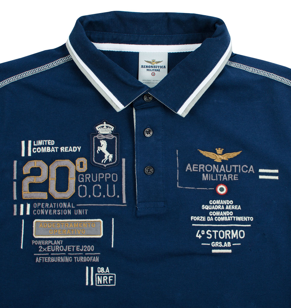 Футболка-поло AERONAUTICA MILITARE blue navy (PO 1067) 