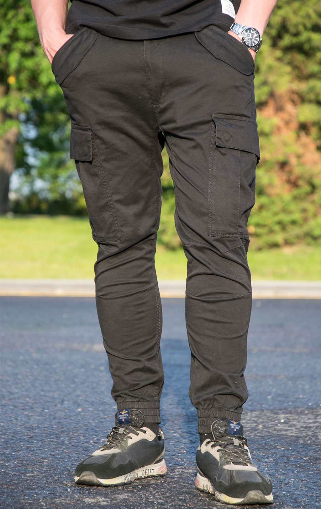 Брюки-карго ALPHA INDUSTRIES AIRMAN black 